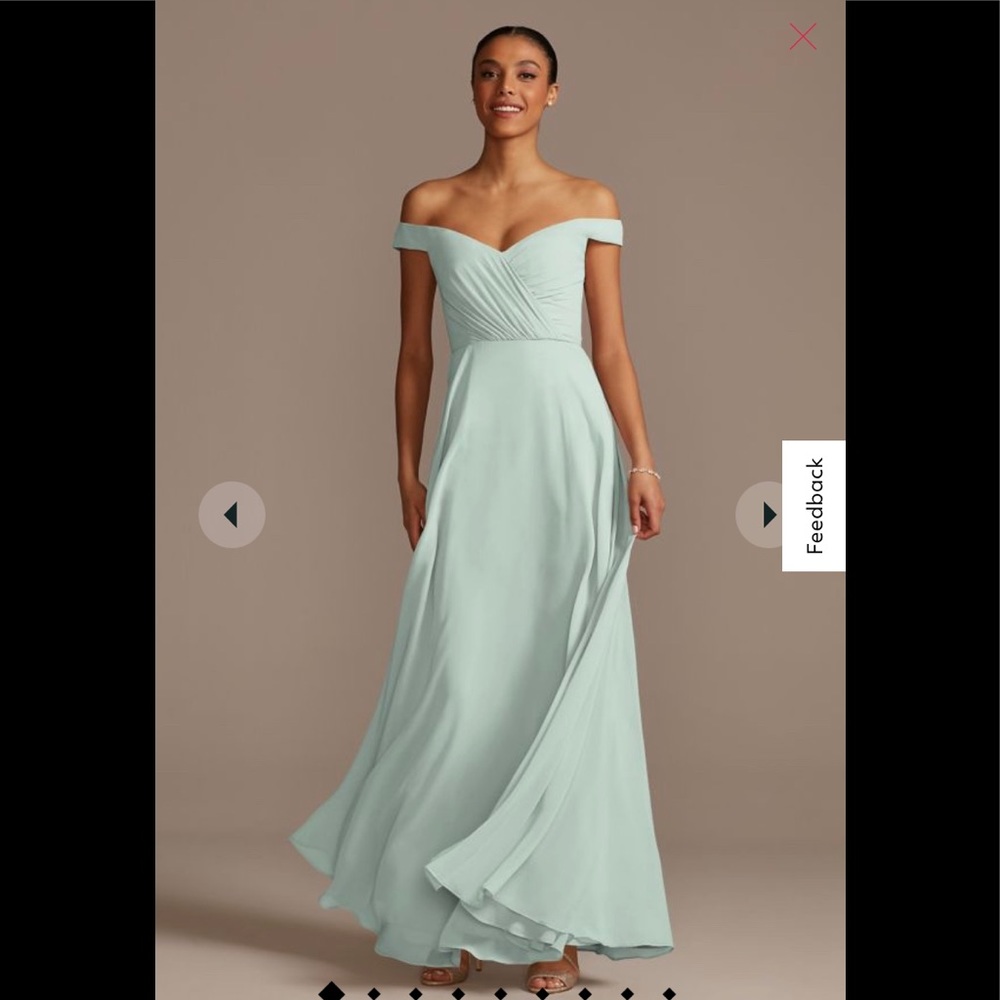 David’s bridal dusty sage bridesmaids dress